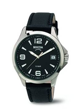 Boccia Herren-Armbanduhr Analog Quarz Leder 3591-01 von Boccia