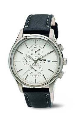 Boccia Herren-Armbanduhr Chronograph Quarz Leder 3756-01 von Boccia