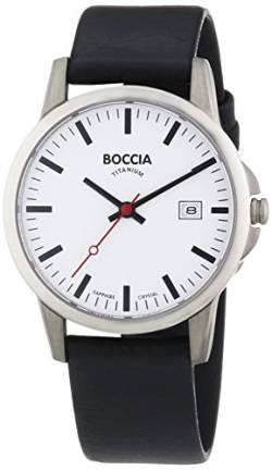 Boccia Herren-Armbanduhr XL Titanium Analog Quarz Leder 3625-05 von Boccia