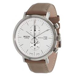 Boccia Herren Chronograph Quarz Uhr mit Leder Armband 3752-01 von Boccia