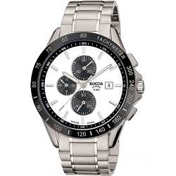 Boccia Herren Chronograph Quarz Uhr mit Titan Armband 3751-03 von Boccia