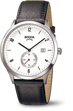 Boccia Herren Digital Quarz Uhr mit Leder Armband 3606-01 von Boccia