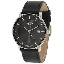 Boccia Herren Digital Quarz Uhr mit Leder Armband 3607-01 von Boccia