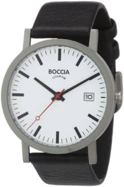 Boccia Herrenuhr Analog Quarz mit Lederarmband 3622-01 von Boccia