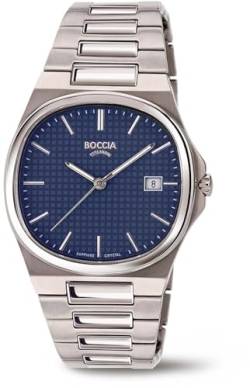 Boccia Herrenuhr Titan Blau 3657-02 von Boccia