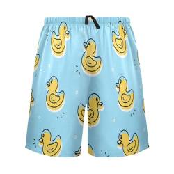 Pyjama-Shorts für Herren, Motiv: gelbe Ente, mehrfarbig, M von Boccsty