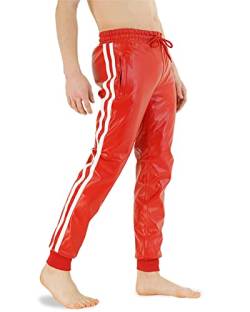 Bockle® Boyjog RED Faux Pants Lederhose Herren Rot Lederhose Herren, Size: XXL von Bockle