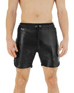 Bockle® Cycling Leather Shorts Leder Shorts Pants Kurze Lederhose, Size: L von Bockle