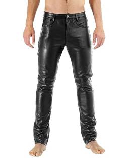 Bockle® New 411 Leather Jeans Lederhose Herren Leder Jeans Herren Lederjacke, Size: 33W / 34L von Bockle