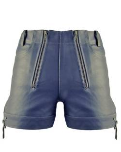 Bockle Kurze Zimmermann Lederhose Leder Short Gray Pants Oktoberfest, Size: W32/L30 von Bockle