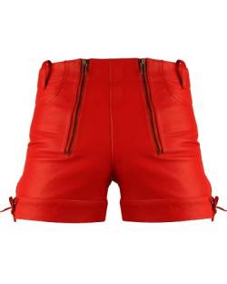 Bockle Kurze Zimmermann Lederhose Leder Short Red Pants, Size: W38/L36 von Bockle