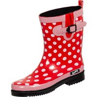 Bockstiegel Damen Regenstiefel Dorin-K rot/bunt-kombi Gummistiefel von Bockstiegel