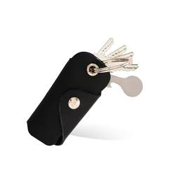 Bodesa Valore Premium Qualität Schlüsseltasche aus Echtem Leder | Schlüsseletui mit Einkaufswagenlöser | Key Organizer für 1-5 Schlüssel | Schlüsselanhänger mit Flaschenöffner (schwarz) von Bodesa Valore