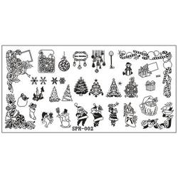 Weihnachten Muster DIY Nail Art Bild Stempel Stamping Teller Maniküre Vorlage von Bodhi200