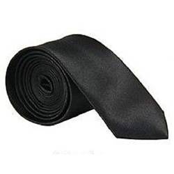 Bodhi2000® Herren-Krawatte, einfarbig, Uniform, für Hochzeit, Party, Geschenk Gr. Einheitsgröße, Schwarz von Bodhi2000