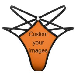 Bodmind Benutzerdefinierter Foto-Bikini-String,Personalisierter Tanga-Bikini Mit Ihrem Bild/Text, Tanga-Dessous Für Frauen Ehefrau Freundin Am Valentinstag Weihnachten,Bild,M von Bodmind