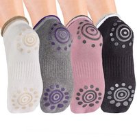 Body & Mind Sportsocken Yogasocken (4-Paar, rutschfeste Socken) mit Stopper-Noppen von Body & Mind