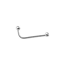 14G chirurgischer Edelstahl L gebogen Industrielle Ohrringe Barbell flacher Ohrform nicht genug Knorpel für traditionelle industrielle Piercings, Chirurgischer Edelstahl, Ohne Edelstein. von BodyJewelryOnline