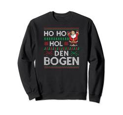 Weihnachten Ho Ho Hol Den Bogen Bogenschießen Ugly Christmas Sweatshirt von Bogenschießen Bekleidung für Männer Frauen