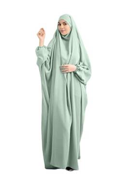 Muslimisches Einteiliges Gebetskleid für Damen Abaya Kleid Islamischer Naher Osten Dubai Türkei Maxi Abaya Kaftan mit Hijab Kleid in voller Länge von Bohen