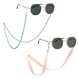 Bohend Mode Korn Brillenketten 2 Stk Lanyards Riemen Türkis Gesichtsmaskenkette Zubehör für Sonnenbrillenketten für Frauen und Mädchen von Bohend