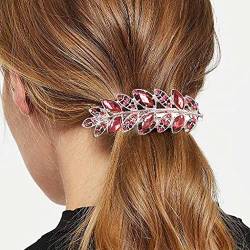 Bohend Strass Haarspangen Blatt Haar Klammern Haarstyling-Zubehör für Frauen und Mädchen (2) von Bohend
