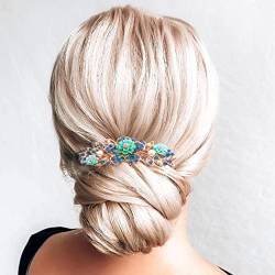 Bohend Strass Kamm Kristall Haarspangen Dekorativ Haarkämme Braut Haarschmuck für Frauen und Mädchen (4) von Bohend