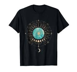 Abstrakte goldene Mondphase im esoterischen Boho Design T-Shirt von Boho T-Shirt