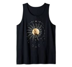 Boho golden Sun & Moon, Mondphase-Illustration Tank Top von Boho T-Shirt