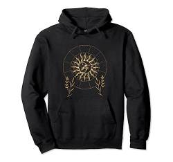 Damen Mondphase, Sonne, Sterne im Esoterischen Kreis Pullover Hoodie von Boho T-Shirt