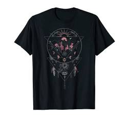 Geometric Desert Scene Moon Phases Boho Premium T-Shirt von Boho T-Shirt
