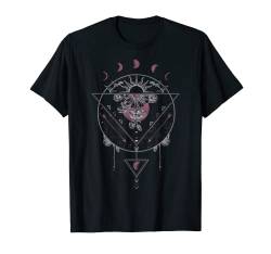 Geometric Shapes Half Sun Half Flower Boho Premium T-Shirt von Boho T-Shirt