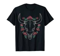 Skull And Floral Stitching Boho Premium T-Shirt von Boho T-Shirt