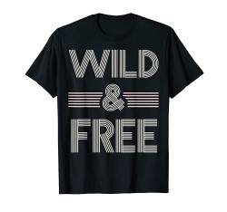 Wild And Free Striped Typography Boho Premium T-Shirt von Boho T-Shirt