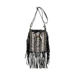 Schwarze Boho-Tasche | echtes Leder | Fransen börse | Bohemian-Taschen | Hobo Tote Handtasche von BohoBags Official