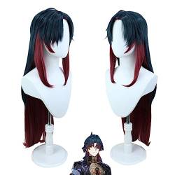 Anime Honkai: Star Rail Cosplay Perücke, Frauen Mädchen Männer Lange Kurze Haare Schwarz Blau Rot Gelb Weiß Perücke Mit Perücke Cap, Für Halloween, Party, Karneval, Nachtleben (Blade) von Bokerom