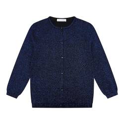 Bolerose Mädchen Lange Ärmel mit Knöpfen Glitzer Kinder Kinder Cardigan (Nachtblau, 5-6 Jahre) von Bolerose