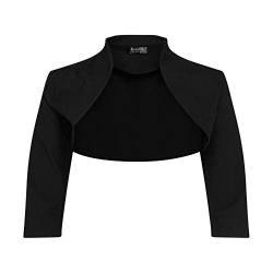 Bolerose Maßgeschneiderte 3/4 Hülse Bolero (Schwarz, L) von Bolerose