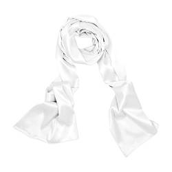 Bolerose Satin Hochzeit Brautjungfer Abschlussball stahlen Schärpe Schalverpackung Schal (Weiß, Einheitsgröße) von Bolerose