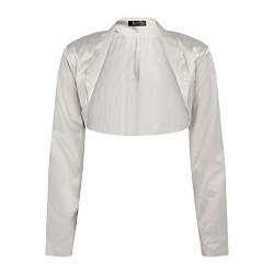 Bolerose formal Satin Langen Ärmel Bolero (Silber, L) von Bolerose