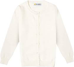 Bolerose gleichgültig Mädchen Lange Ärmel Cardigan Kinder Bolerojäckchen Shrug (Elfenbein, 3-4 Jahre) von Bolerose