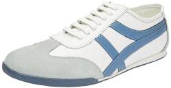 Boline Herren Sneakers aus Leder, Weiss Blau, 43 EU von Boline