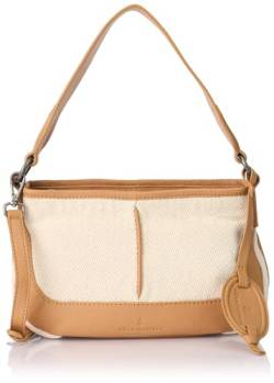 Boline Women's Umhängetasche aus Leder Reißverschluss, Beige von Boline