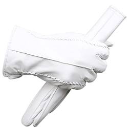 Mode weiße Lederhandschuhe bequeme Lederhandschuhe Damen Top Grade Damen Lederhandschuhe Halten Warm Winterhandschuhe Weiß 7 von Bollrllr