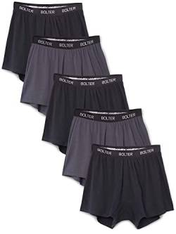 Bolter Herren Boxershorts, Baumwolle, Stretch, 5er-Pack - - X-Large von Bolter