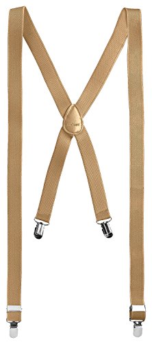 BomGuard Herren Hosenträger X Form 2,5cm,beige von BomGuard