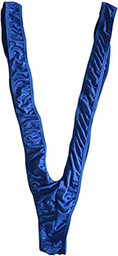Bommi Fairy Borat Mankini Herren Wäsche-Badeanzug Thong Swimsuit Straps Body Party-Kostüm Bikini für Männer Bademode für Herren Fun-Bodys Einteiler V Sling Partykleidung und Geschenke (Blau) von Bommi Fairy