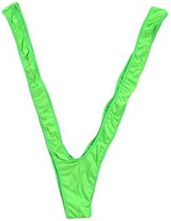 Bommi Fairy Borat Mankini Herren Wäsche-Badeanzug Thong Swimsuit Straps Body Party-Kostüm Bikini für Männer Bademode für Herren Fun-Bodys Einteiler V Sling Partykleidung und Geschenke (Grün von Bommi Fairy