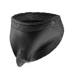 Bommi Fairy Herren Höschen Spitze Low Rise Stretch Unterwäsche Bulge Pouch Breathable Stretch Klar Und Atmungsaktiv Große Hüfte Wrap (Schwarz) von Bommi Fairy