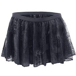 Bommi Fairy Männer Sexy Höschen Sissy Knickers Slip Stretch Niedrige Taille Spitze große Flache Rock Spitze Transparente Hot Dress Kilt Erotische Dessous (Schwarz) von Bommi Fairy